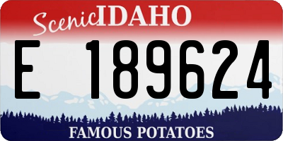 ID license plate E189624