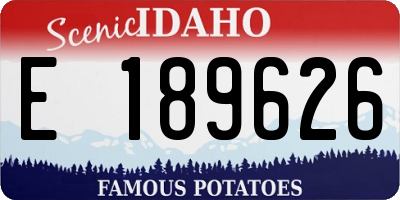 ID license plate E189626