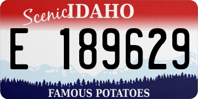 ID license plate E189629