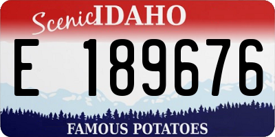 ID license plate E189676