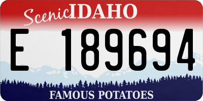 ID license plate E189694