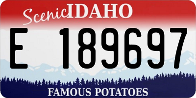 ID license plate E189697