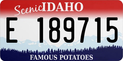 ID license plate E189715
