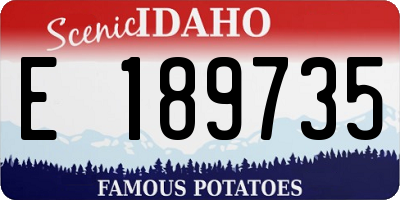 ID license plate E189735