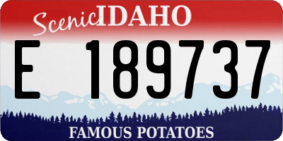 ID license plate E189737
