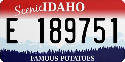 ID license plate E189751