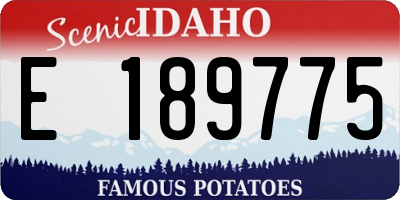 ID license plate E189775