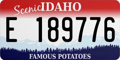 ID license plate E189776