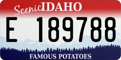 ID license plate E189788
