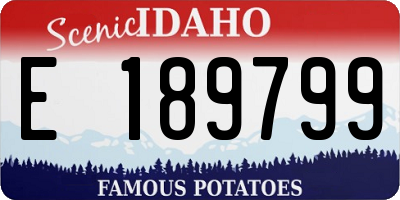 ID license plate E189799