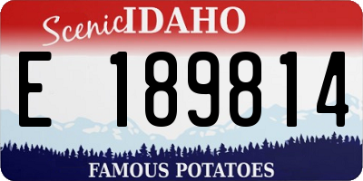 ID license plate E189814