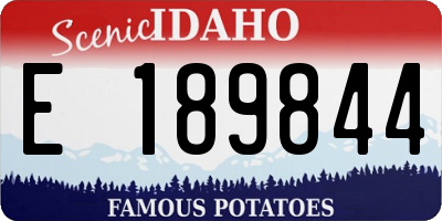ID license plate E189844