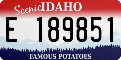 ID license plate E189851