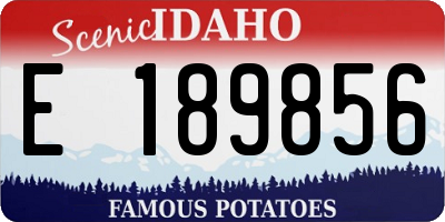 ID license plate E189856