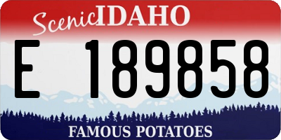 ID license plate E189858