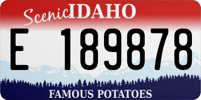 ID license plate E189878