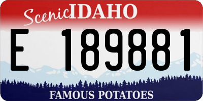 ID license plate E189881