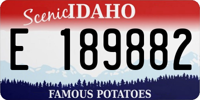 ID license plate E189882