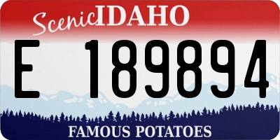 ID license plate E189894