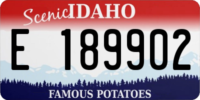 ID license plate E189902