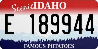 ID license plate E189944