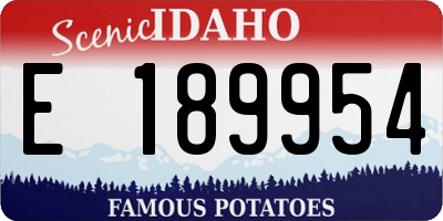 ID license plate E189954