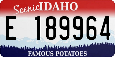 ID license plate E189964