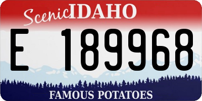 ID license plate E189968