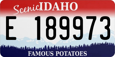 ID license plate E189973