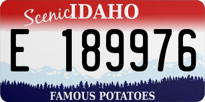ID license plate E189976
