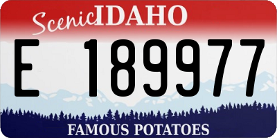 ID license plate E189977