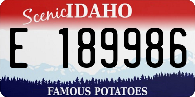 ID license plate E189986