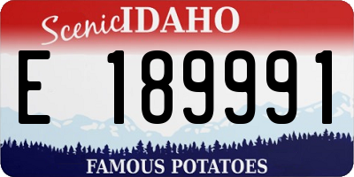 ID license plate E189991