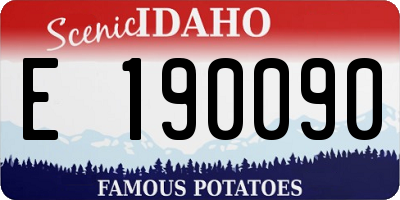 ID license plate E190090