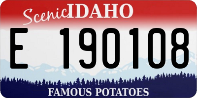ID license plate E190108