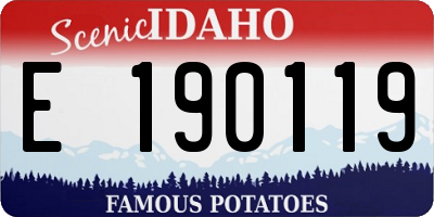 ID license plate E190119