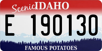 ID license plate E190130