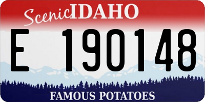 ID license plate E190148