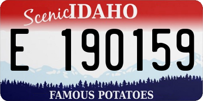 ID license plate E190159