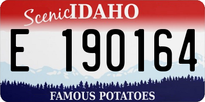 ID license plate E190164