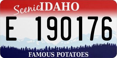 ID license plate E190176