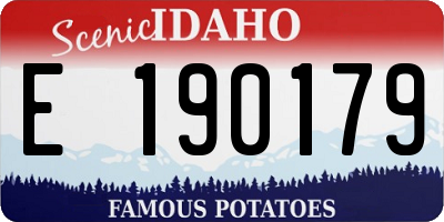 ID license plate E190179