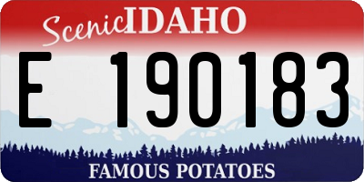 ID license plate E190183