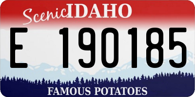 ID license plate E190185
