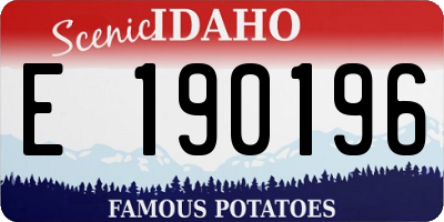 ID license plate E190196