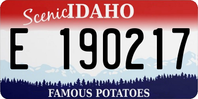 ID license plate E190217