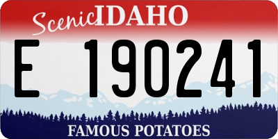 ID license plate E190241