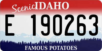 ID license plate E190263