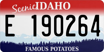 ID license plate E190264