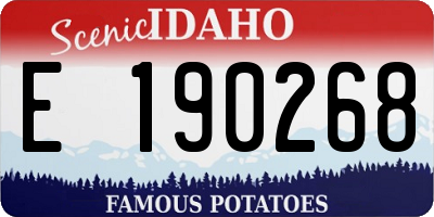 ID license plate E190268